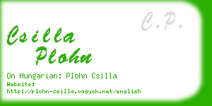 csilla plohn business card